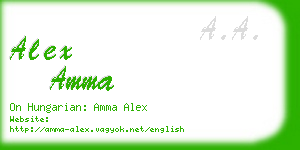 alex amma business card